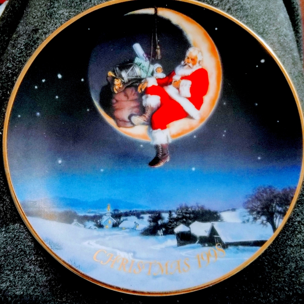 1998 Christmas memoir decorative wall plate
